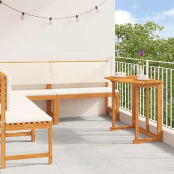 ARDEBO.de - 4-teiliges Garten-Essbereich-Set mit Kissen aus massivem Akazienholz
