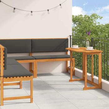 ARDEBO.de - 4-teiliges Garten-Ess-Set mit Kissen aus massivem Akazienholz