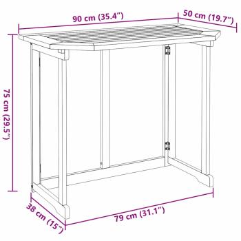 3-teiliges Garten-Bistro-Set mit Kissen aus massiven Akazienholz