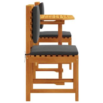 3-teiliges Garten-Esszimmer-Set aus massivem Akazienholz