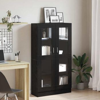 ARDEBO.de - Bücherregal Schwarz Eiche 82,5x30,5x150 cm Holzwerkstoff