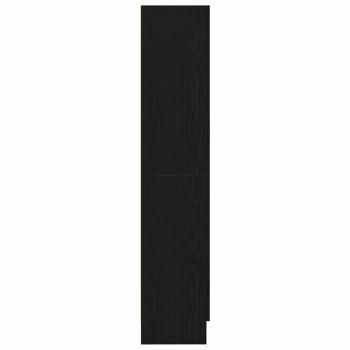 Bücherregal Schwarz Eiche 82,5x30,5x150 cm Holzwerkstoff