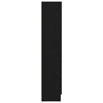 Bücherregal Schwarz Eiche 82,5x30,5x150 cm Holzwerkstoff