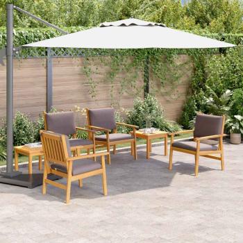 Gartensofa-set 6 pcs Braun Massivholz Akazie