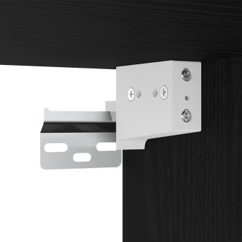 3-teiliges Wand-Montage TV-Schrank Set Schwarz Eichenholz Spanplatte