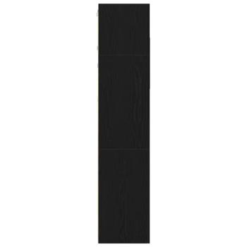 3-teiliges TV-Schrank-Set Wandmontage Schwarzes Eichenholz Werkstoff