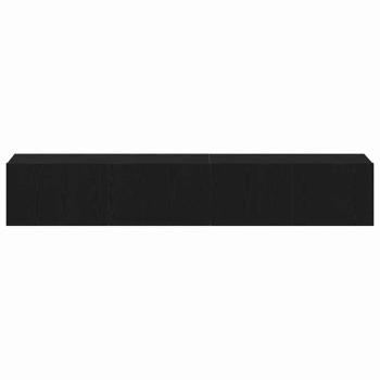 2-teiliges TV-Schrank-Set Schwarzes Holzwerkstoff