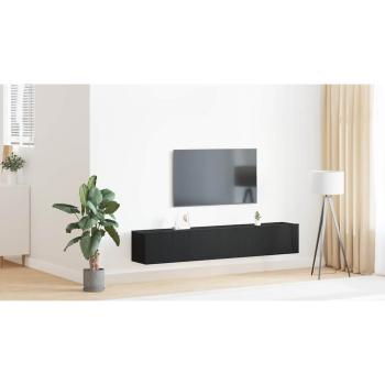2-teiliges TV-Schrank-Set Schwarzes Holzwerkstoff