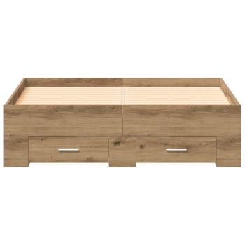 Bettgestell mit Schubladen Artisan Eiche 120x200 cm Holzwerkstoff