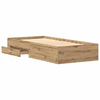 Bettgestell Artisan Eiche 90x190 cm aus Holzwerkstoff