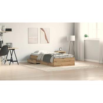 Bettgestell Artisan Eiche 90x190 cm aus Holzwerkstoff