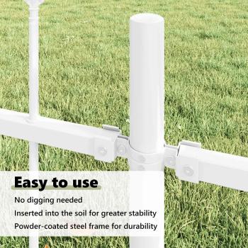 Gartenzaun WOERDEN 3 Stk. 5,1 x 1 m Pulverbeschichteter Stahl