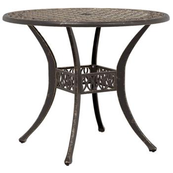 7-teiliges Garten-EssSet aus Bronze-Gussaluminium