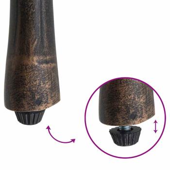 7-teiliges Garten-Esszimmer-Set Bronze Guss-Aluminium