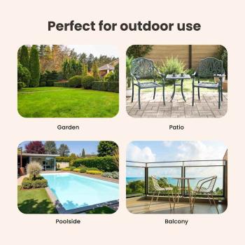 7-teiliges Garten-Esszimmer-Set aus Bronze-Guss-Aluminium
