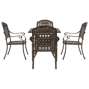 5-teiliges Garten Bistro Set aus Gusseisen