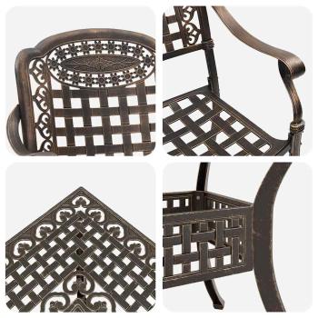 5-teiliges Garten Bistro Set aus Gusseisen