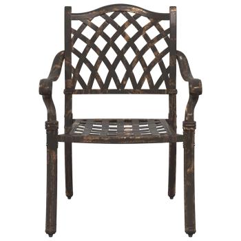 ARDEBO.de - 5-teiliges Garten-Esszimmer-Set aus Gussaluminium