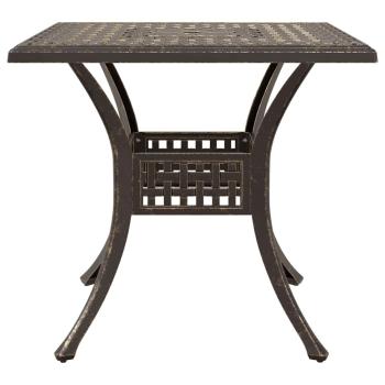 ARDEBO.de - 3-teiliges Garten-Bistro-Set aus bronzefarbenem Gussaluminium