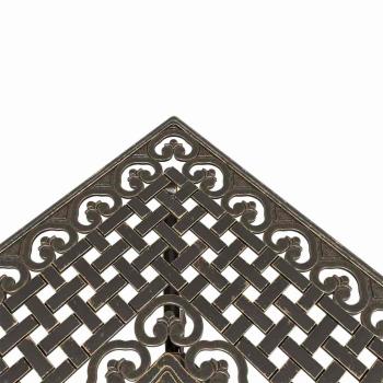 3-teiliges Garten-Bistro-Set aus bronzefarbenem Gussaluminium