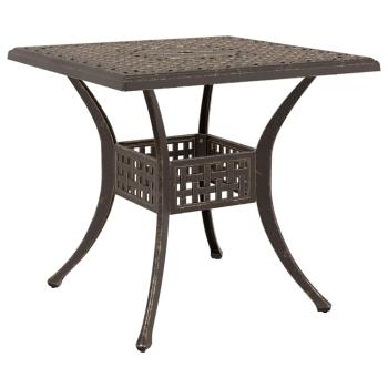 3-teiliges Garten-Bistro-Set aus bronzefarbenem Gussaluminium