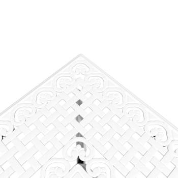 3-teiliges Gartenbistro-Set aus weißem Gussaluminium