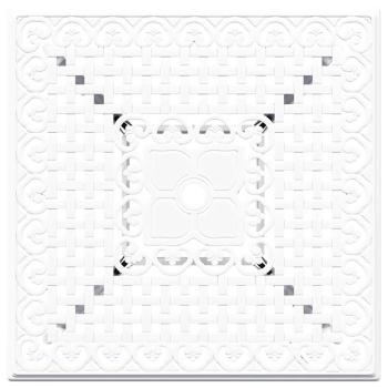 5-teiliges Garten-Esszimmer-Set aus weißem Gusseisen