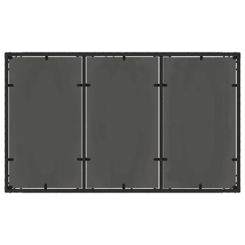 7-teiliges Garten Essset mit Kissen Schwarz Poly Rattan
