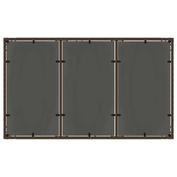 5-teiliges Garten-Ess-Set mit Kissen Braun Poly Rattan