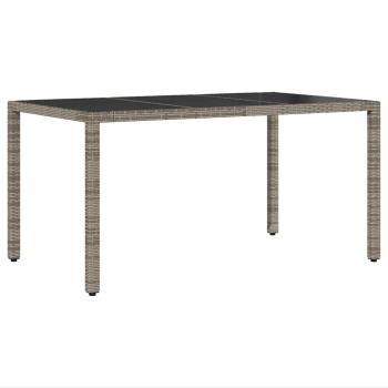 5-teiliges Gartenset mit Kissen Grau Poly Rattan