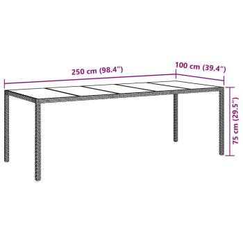 9-teiliges Garten-Diningset mit Kissen Grau Poly Rattan