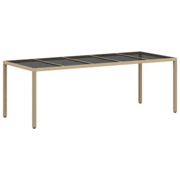 9-teiliges Garten-Esszimmer-Set mit Kissen Beige Poly-Rattan