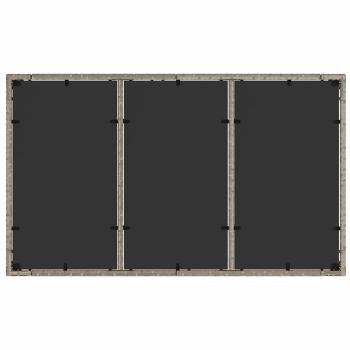 5-Teiliges Garten Essset mit Kissen Hellgrau Poly Rattan