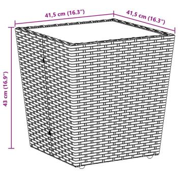 3-teiliges Garten-Bistroset mit Kissen Schwarz Poly Rattan