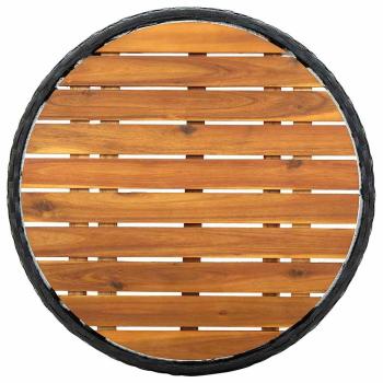 3-teiliges Garten-Bistro-Set mit Kissen Schwarz Poly-Rattan