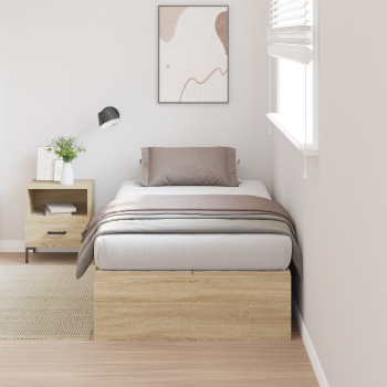 Aufbewahrungsbettgestell Sonoma-Eiche 80 x 200 cm Holzwerkstoff
