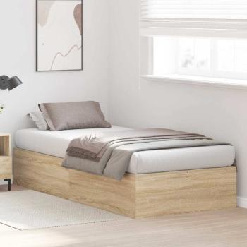 Stauraumbett Rahmen Sonoma Eiche 100x200 cm