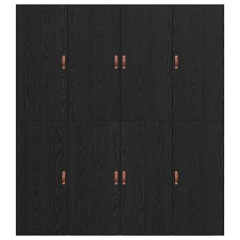 Stauraum Bettgestell Schwarz Eiche 200x200 cm