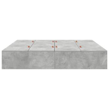 Stauraum-Bettenrahmen Beton Grau 200x200 cm