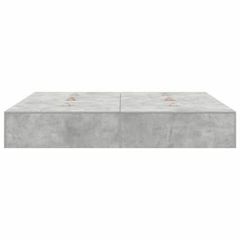 Stauraum-Bettenrahmen Beton Grau 200x200 cm
