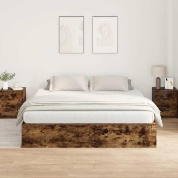 Schlafsofa Rahmen Geräucherte Eiche 200x200 cm