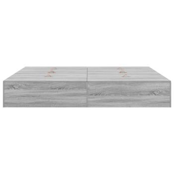 Stauraumbett Grau Sonoma 200x200 cm