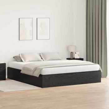 ARDEBO.de - Lagerbettgestell Schwarz Eiche 180x200 cm