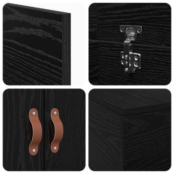 Stauraum Bettgestell Schwarz Eiche 90x190 cm