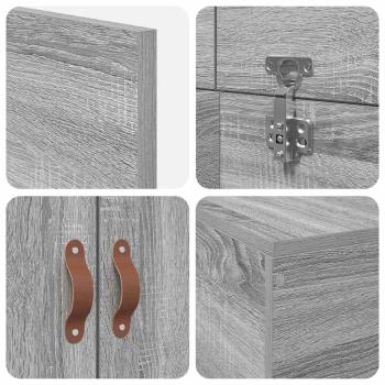 ARDEBO.de - Stauraum Bettgestell Grau Sonoma 90x190 cm