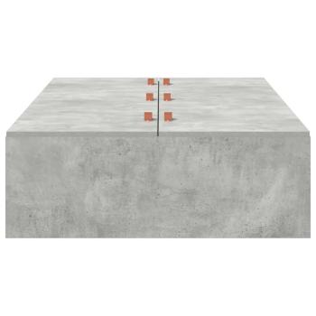 Bettgestell Beton grau Holzwerkstoff Robust
