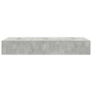 Bettgestell Beton grau Holzwerkstoff Robust