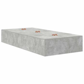 Bettgestell Beton grau Holzwerkstoff Robust