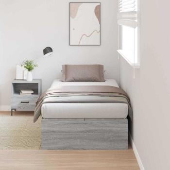 ARDEBO.de - Stauraumbettgestell Grau Sonoma 75x190 cm