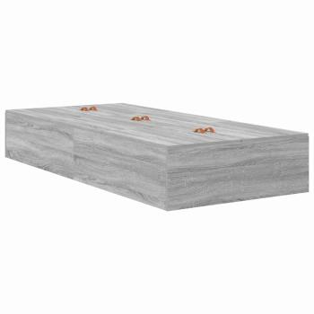 Stauraumbettgestell Grau Sonoma 75x190 cm